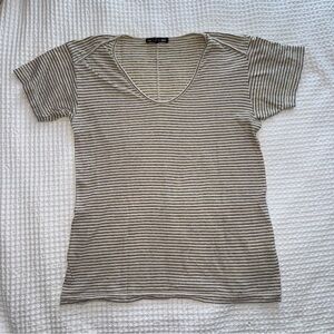 Rag & Bone Anya Linen Striped Tee